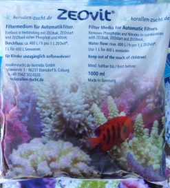 Korallenzucht KZ ZEOvit for automatic filters 1 L