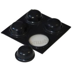 Tunze 4 elastic pads ø11 x 5 mm (0.4 x 0.2 in.), black (9430.109)