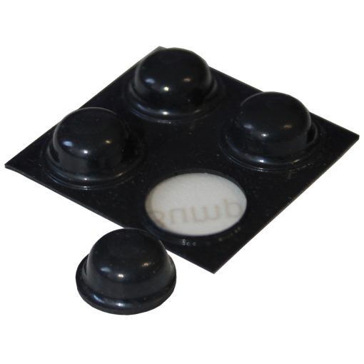 Tunze 4 elastic pads ø11 x 5 mm (0.4 x 0.2 in.), black (9430.109) 2