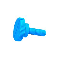 Deltec Knurled-head screw blue - long